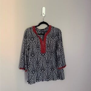 Talbots Beaded 100% Cotton Tunic